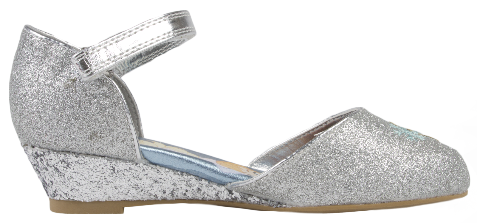 Kids Girls Disney Frozen Dress Up Shoes Glitter Princess Low Heels